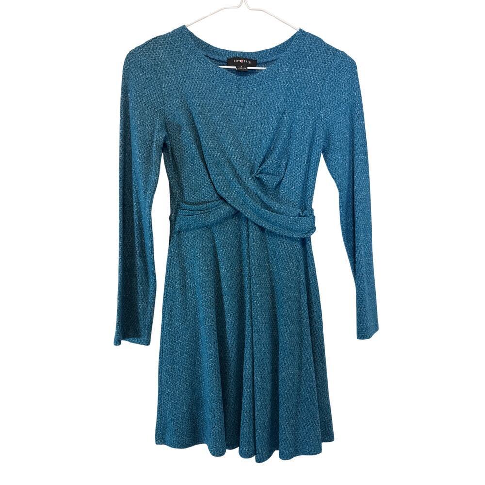 Amy Byer Teal Long Sleeve Dress Gurls Size Large L 10/12